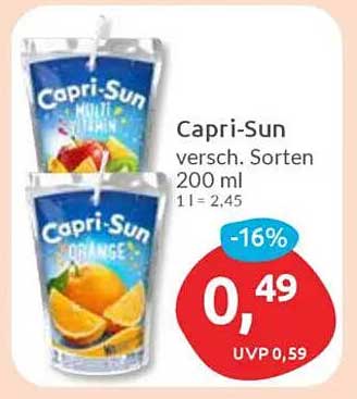 Capri-Sun verschiedene Sorten 200 ml