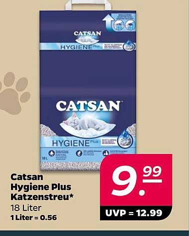 Catsan Hygiene Plus Katzenstreu - 18 Liter