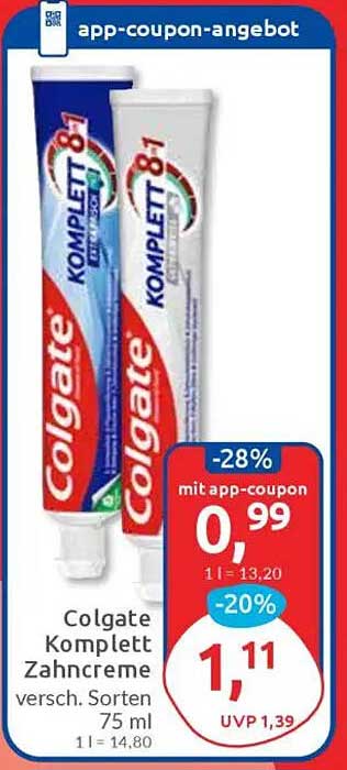 Colgate Komplett Zahnpasta 75 ml - Verschiedene Sorten