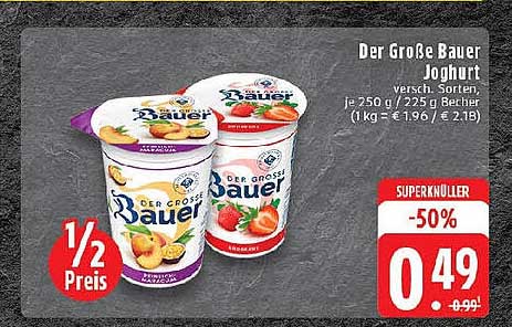 Der Große Bauer Joghurt – vielfältige Sorten im Angebot