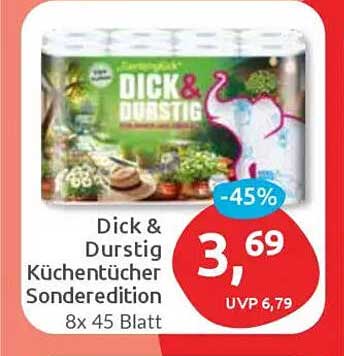 Dick & Durstig Küchentücher Sonderedition 8x 45 Blatt