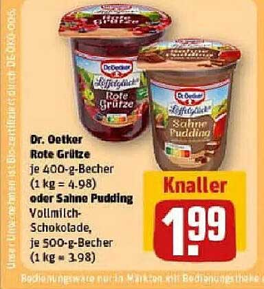 Dr. Oetker Rote Grütze oder Sahne Pudding