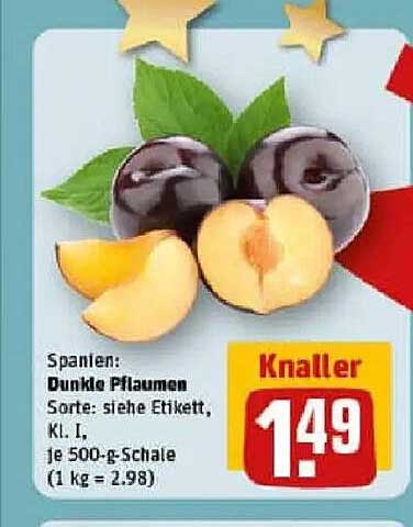 Dunkle Pflaumen je 500-g-Schale