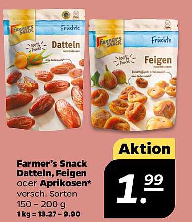 Farmer's Snack Datteln, Feigen oder Aprikosen