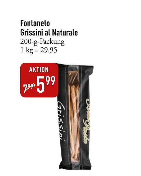 Fontaneto Grissini al Naturale 200-g-Packung