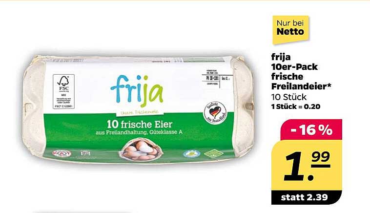 frija 10er-Pack frische Freilandeier*