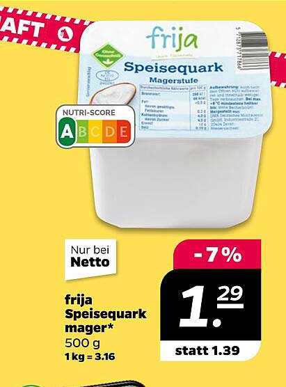 frija Speisequark mager* 500 g