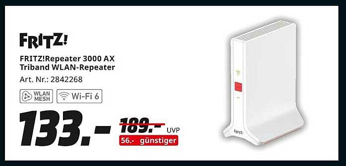 FRITZ!Repeater 3000 AX Triband WLAN-Repeater