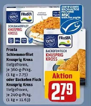 Frosta Schlemmerfilet Knusprig Kross oder Backofen Fisch Knusprig Kross - Aktion
