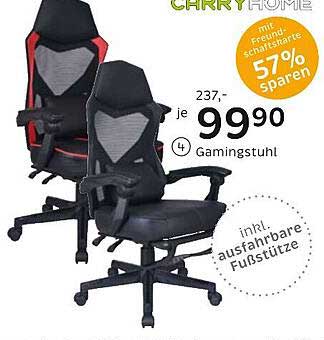 Gamingstuhl mit ausfahrbaren Fußstützen - jetzt 57% sparen!