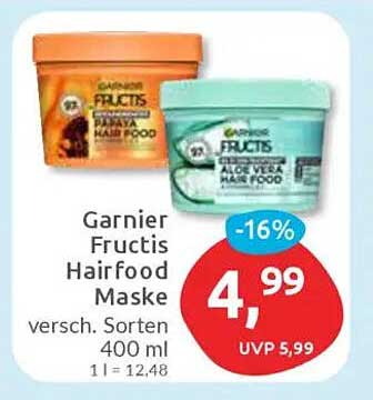 Garnier Fructis Hairfood Maske - Verschiedene Sorten 400 ml