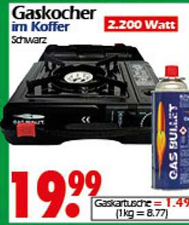 Gaskocher im Koffer - 2.200 Watt