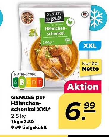GENUSS pur Hähnchenschenkel XXL 2,5 kg