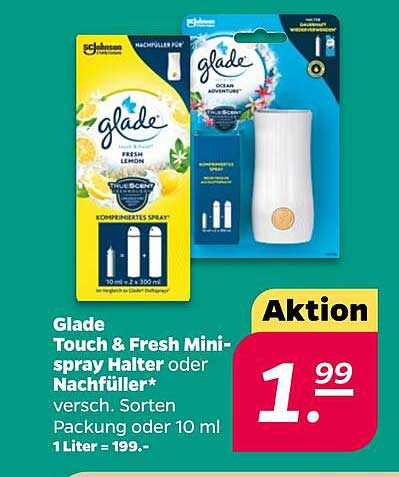 Glade Touch & Fresh Minispray Halter oder Nachfüller – verschiedene Sorten