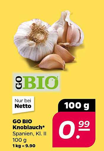 GO BIO Knoblauch* Spanien, Kl. II - 100 g