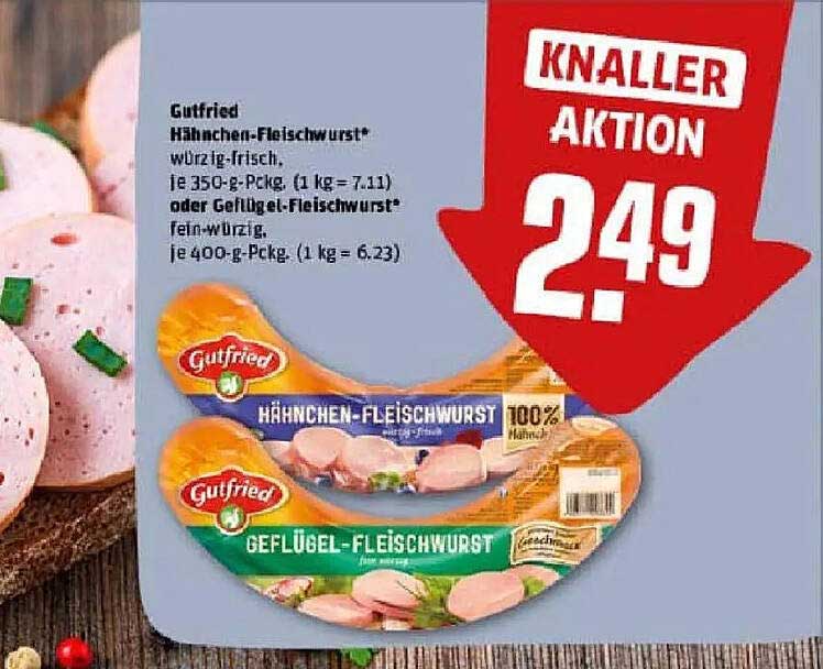 Gutfried Hähnchen-Fleischwurst - würzig-frisch