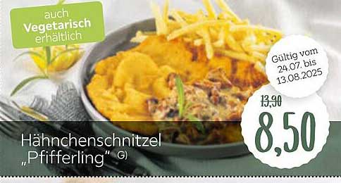 Hähnchenschnitzel "Pfifferling"