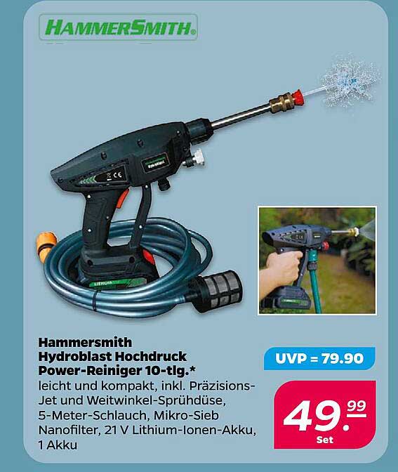 Hammersmith Hydroblast Hochdruck Power-Reiniger 10-tlg.