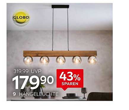 Hängelampe von GLOBO - Eleganz trifft Funktionalität