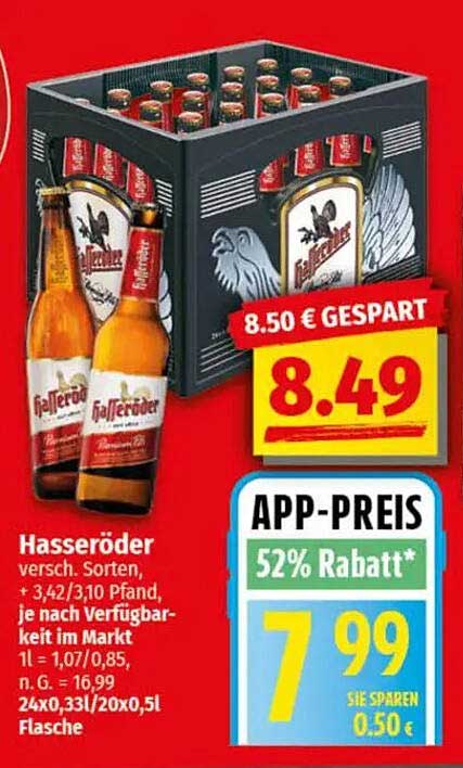 Hasseröder Bier, verschiedene Sorten - Jetzt nur 8,49 €