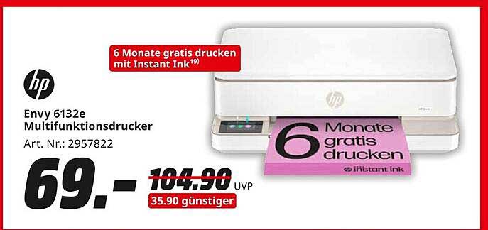 HP Envy 6132e Multifunktionsdrucker