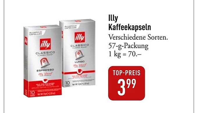 Illy Kaffee Kapseln - Verschiedene Sorten, 57-g-Packung