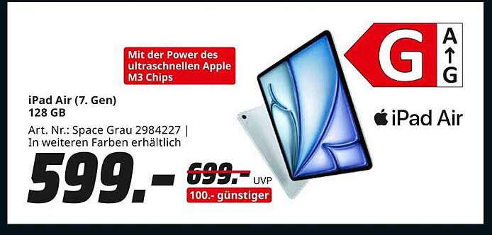iPad Air (7. Gen) 128 GB - Space Grau