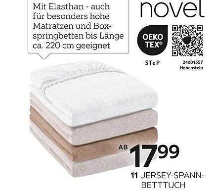 Jersey-Spannbettuch von Novel - Ab 17,99 €