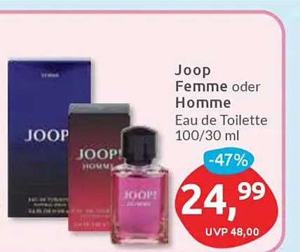 Joop Femme oder Homme Eau de Toilette 100/30 ml