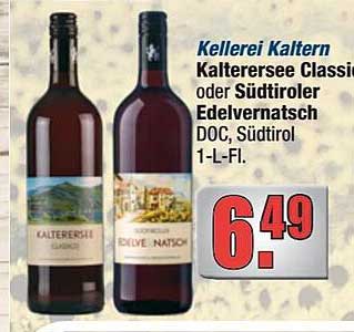 Kalterersee Classico oder Südtiroler Edelvernatsch DOC, Südtirol 1-L-Fl.