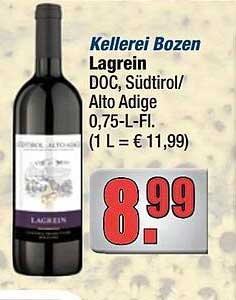 Kellerei Bozen Lagrein DOC, Südtirol/Alto Adige 0,75-L-Fl.