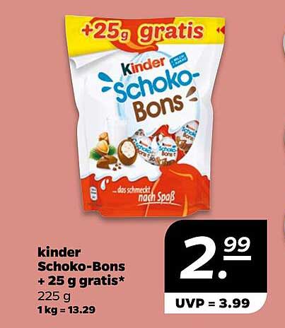 kinder Schoko-Bons + 25 g gratis