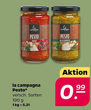 la campagna Pesto* verschiedene Sorten 190 g