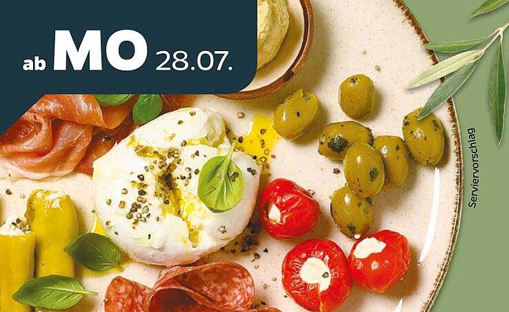 Leckere Antipasti-Platte ab 28.07.