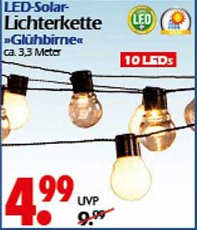 LED-Solar-Lichterkette »Glühbirne« ca. 3,3 Meter