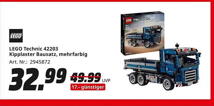 LEGO Technic 42203 Kipplaster Bausatz, mehrfarbig