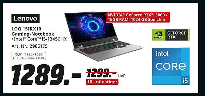 Lenovo LOQ 15IRX10 Gaming-Notebook