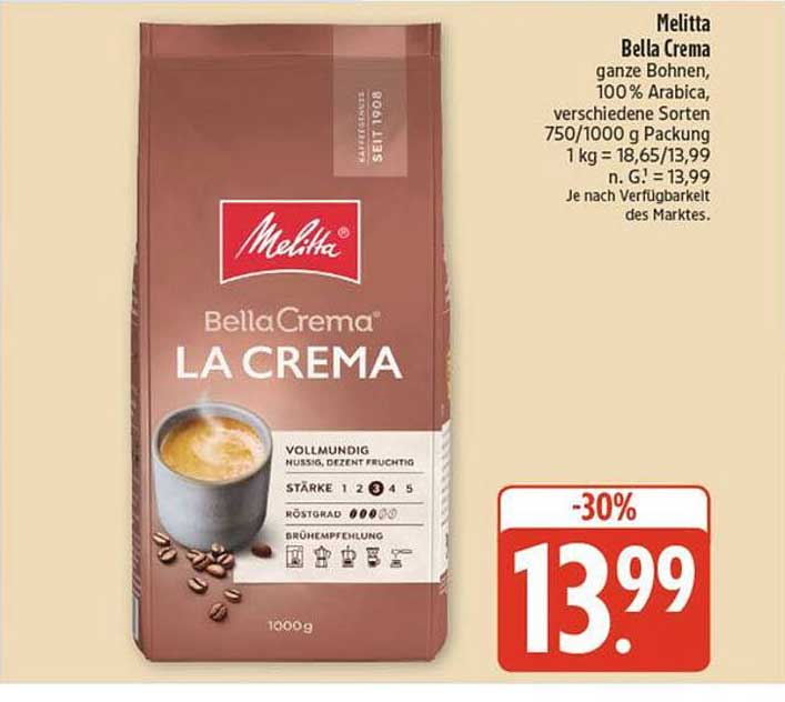 Melitta Bella Crema La Crema - ganze Bohnen 100 % Arabica