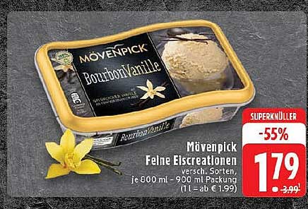 Mövenpick Feine Eiscreationen Bourbon Vanille 800 ml