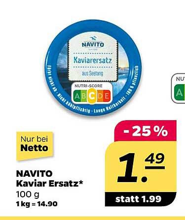 NAVITO Kaviar Ersatz 100 g - Leckerer Genuss zum kleinen Preis!