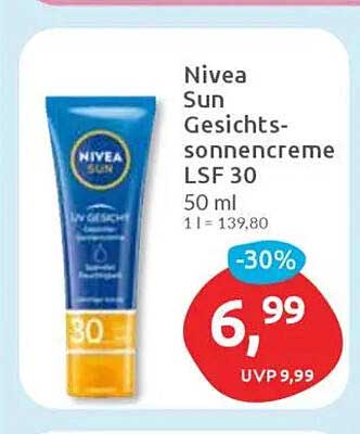 Nivea Sun Gesichts-Sonnencreme LSF 30 50 ml