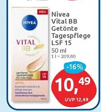 Nivea Vital BB Getönte Tagespflege LSF 15 50 ml