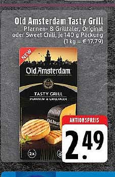Old Amsterdam Tasty Grill - Plänen- & Grilltaler, Original oder Sweet Chili, je 140 g Packung