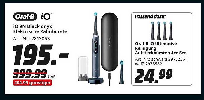 Oral-B iO 9N Black onyx Elektrische Zahnbürste