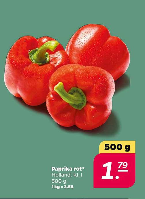 Paprika rot* Holland, Kl. I 500 g