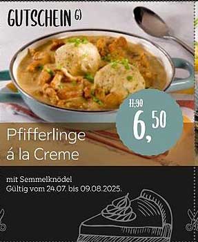 Pfifferlinge á la Creme mit Semmelknödel
