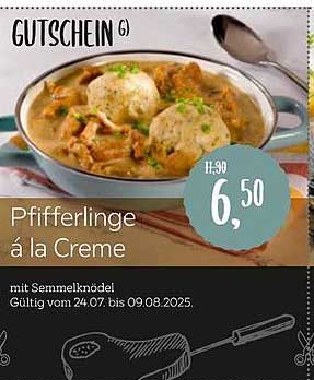 Pfifferlinge á la Creme mit Semmelknödel