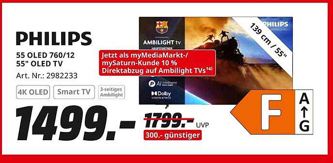 PHILIPS 55 OLED 760/12 55" OLED TV
