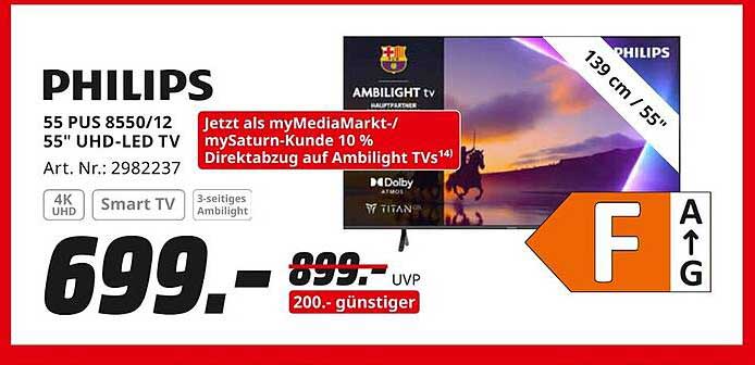 Philips 55 PUS 8550/12 55" UHD-LED TV