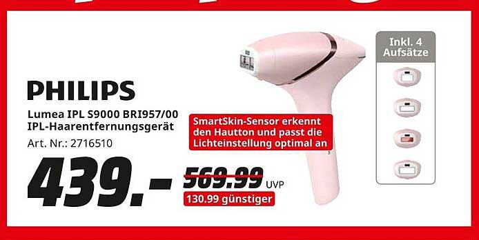 PHILIPS Lumea IPL S9000 BR1957/00 IPL-Haarentfernungsgerät